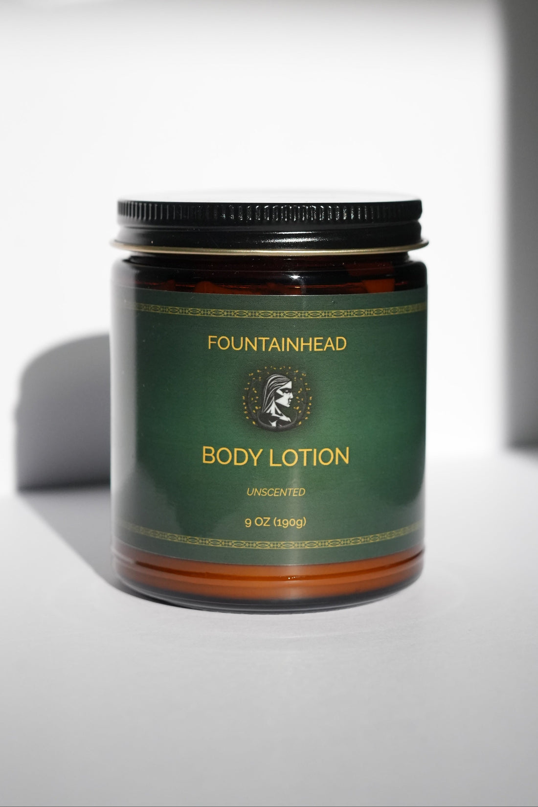 A 9oz jar of FountainHead Body Lotion